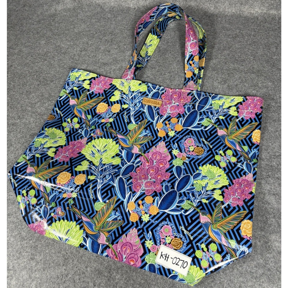 Consuela Basic Tote Large Blue Hummingbird Floral ConsuelaCloth - Picture 11 of 11
